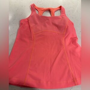 Coral Pink Athletic Tank Top